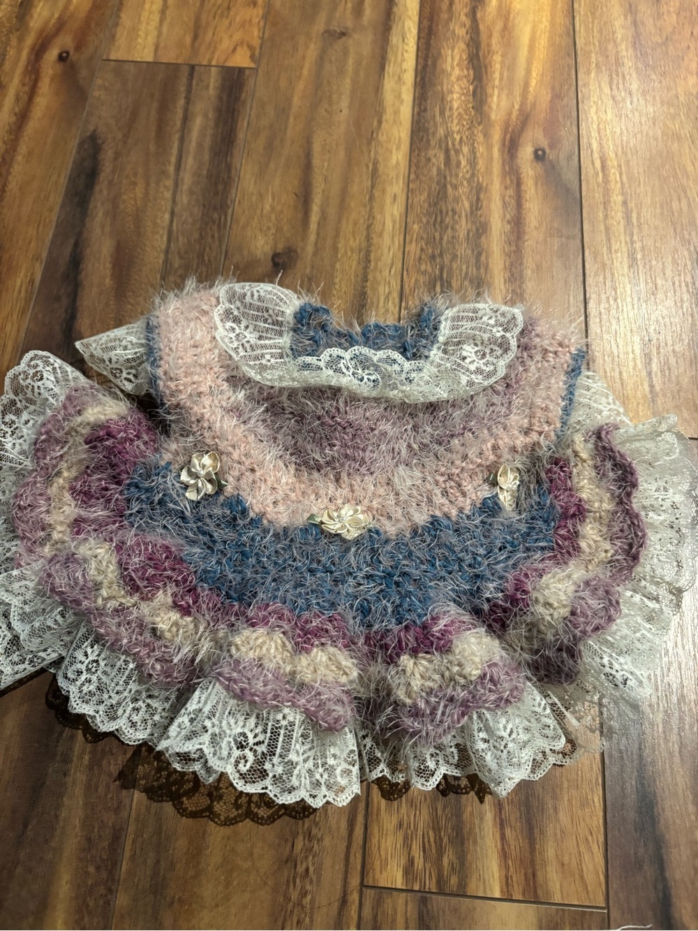 Vintage style baby knitted dress. New